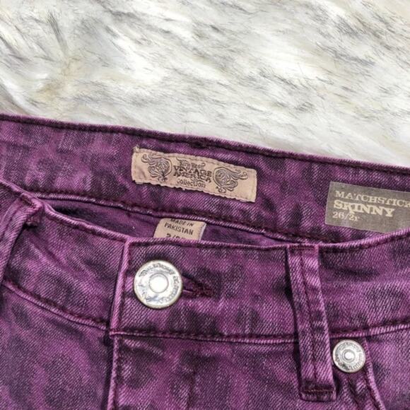 Nine West Vintage America Low Rise Purple Leopard Animal Print Jeans - Picture 5 of 8